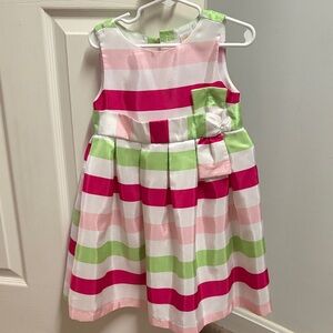 Gymboree Pink and Green Striped Dress